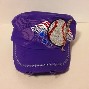 PURPLE BASEBALL CAP BLINGY